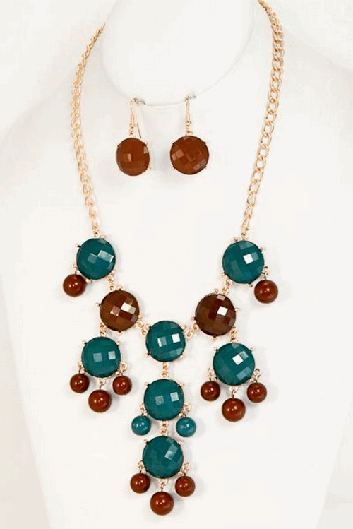 Sabrina Acrylic Jewel Bubble Necklace